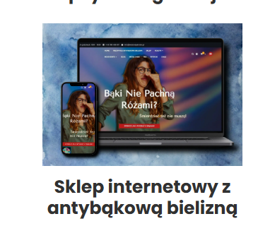 Wizualizacja: Sklep z antybąkową bielizną